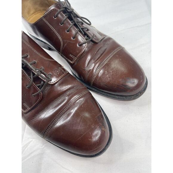 Cole Haan Caldwell Burgundy Leather Cap toe Oxfords Shoes Men's Size 9.5 - Picture 8 of 13